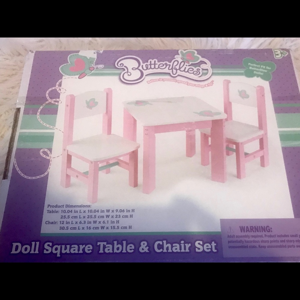 Butterflies squared doll table Set by Kidkraft